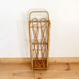 Vintage rattan umbrella stand