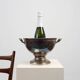 Art deco Silverplated champagne cooler with Patinated Surface, France 1920s
