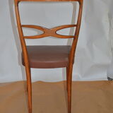 Series of six wooden chairs