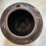 Chinese jar in black glazed stoneware