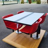 Modus table and 4 chairs Osvaldo Borsani by Tecno Italy 1970 Space Age
