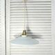 Hanging in opaque white glass.