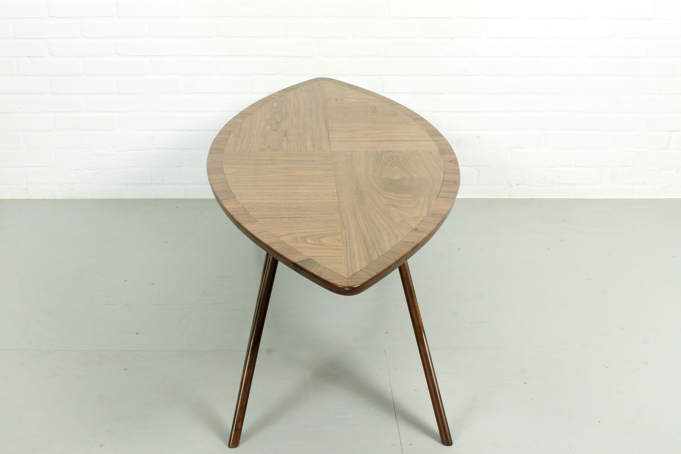 Mid century style curved american nut coffee table