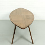 Mid century style curved american nut coffee table