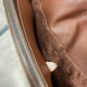 Scandinavian bench in chocolate leather