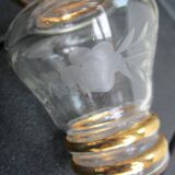 Art deco vase, engraved glass