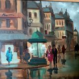 Figure painting domenico seloski (1924-1981) post-macchiaiolo