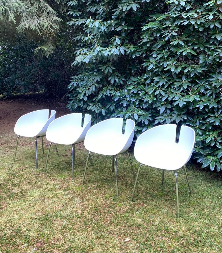 White Fjord Moroso Chairs by Patricia Urquiola, 2002, Set of 4