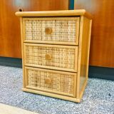 Rattan bedside table