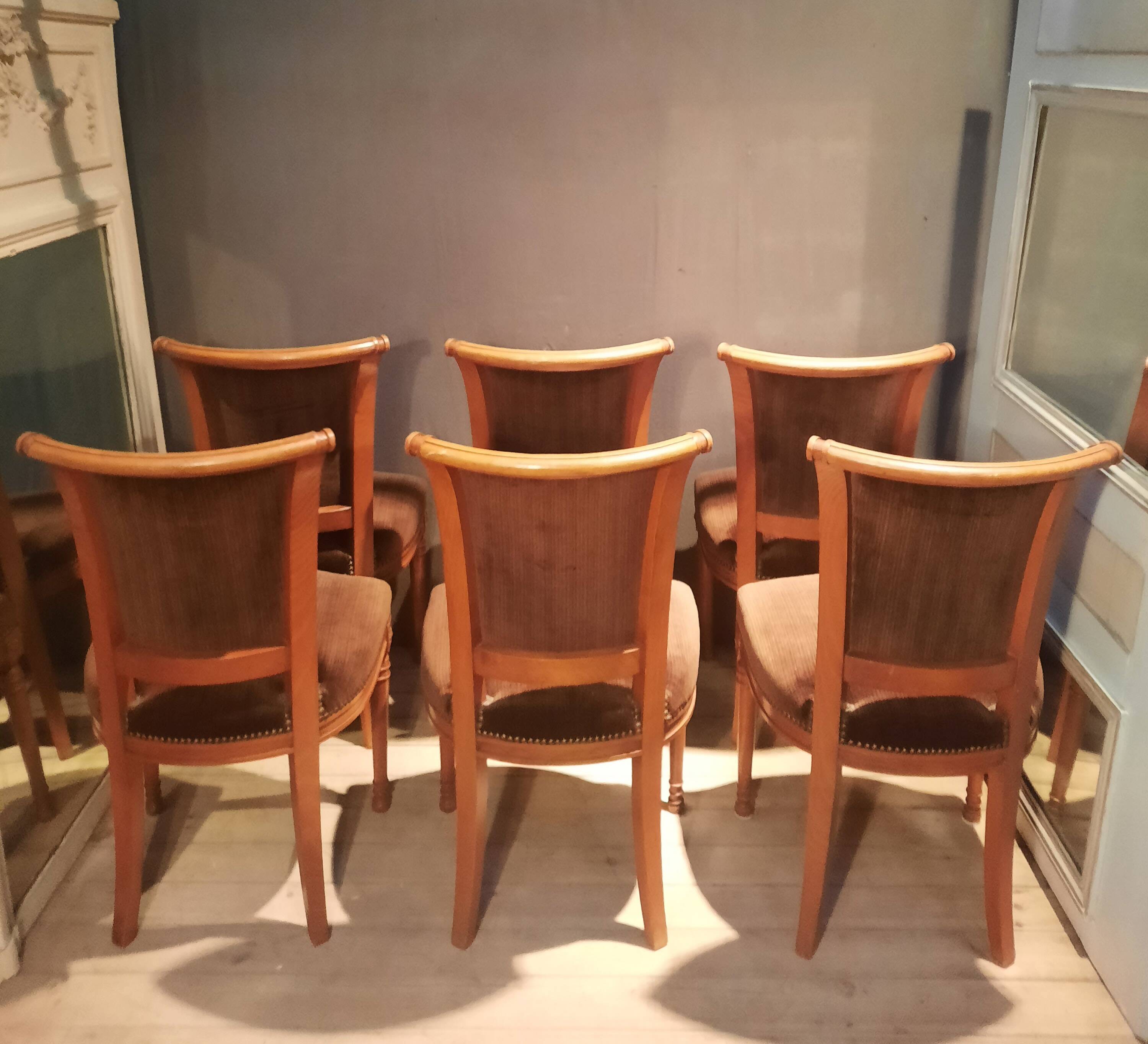 Serie de 6 chaises style directoire