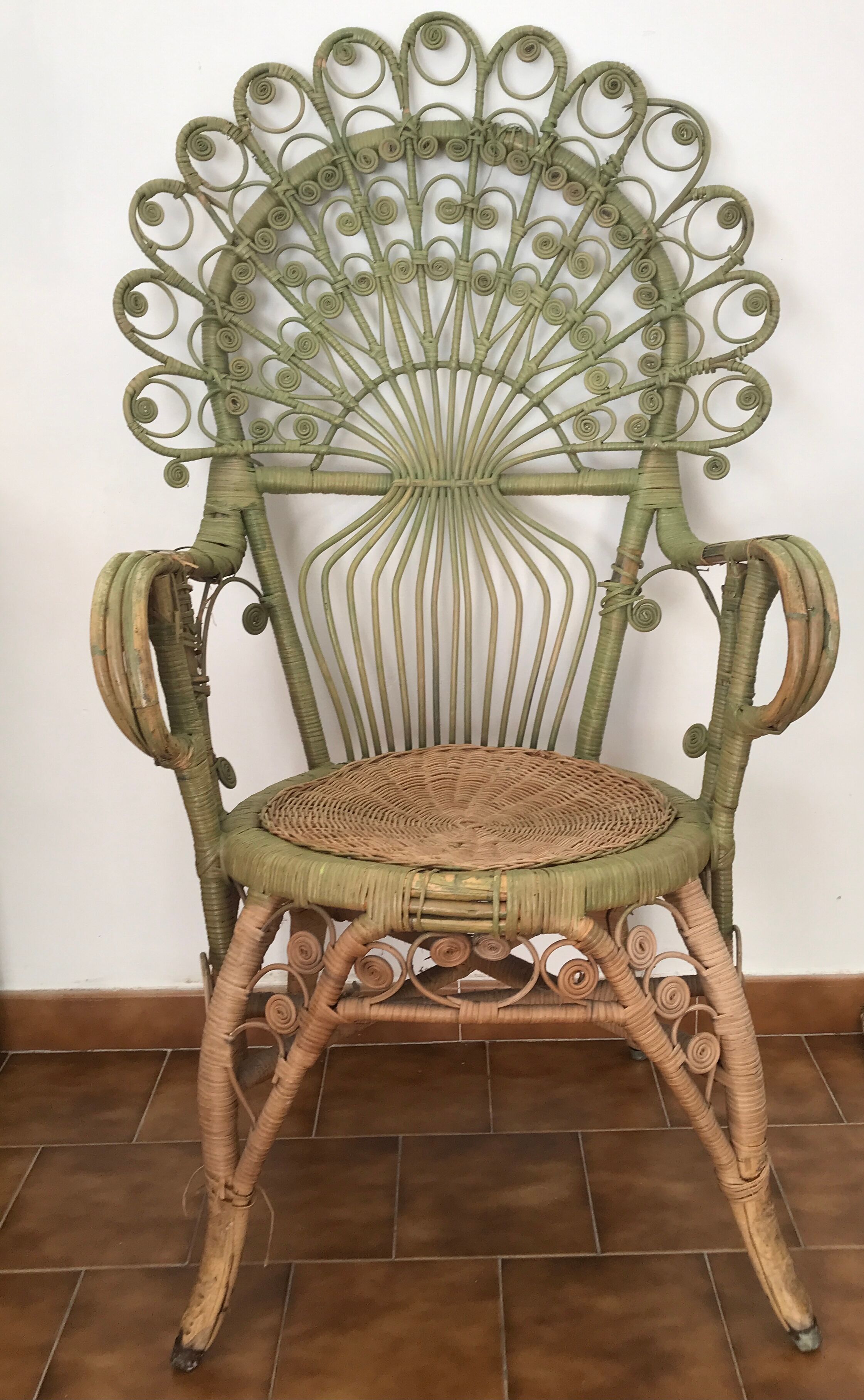 Peacock adult rattan armchair
