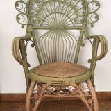 Peacock adult rattan armchair
