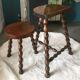 Duo of tripod stools