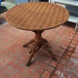 Vintage rattan round table