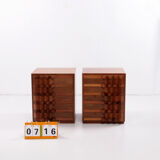 Set of 2 bedside tables Luciano Frigerio, 1970