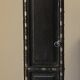 Vintage storage column with clock, solid wood