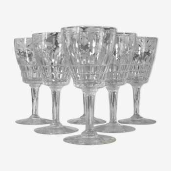 Verres à eau ou à vin en cristal verres années 60