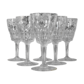 Verres à eau ou à vin en cristal verres années 60