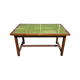 Vintage French dining table with green tiles, 1950s/60s.