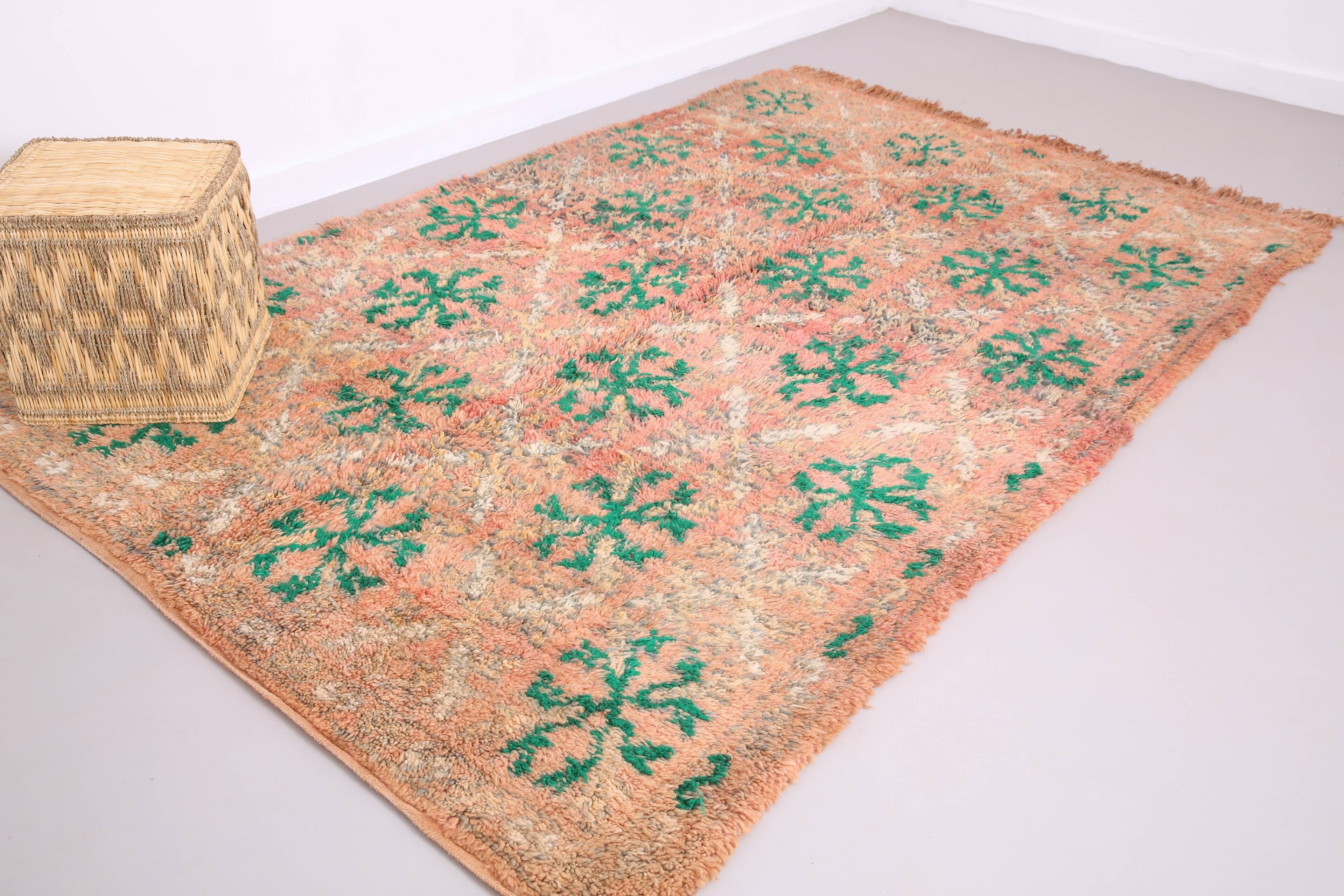 Vintage Moroccan Rug 185 x 290 cm - Old Boujaad Rug - Berber Rug Handmade