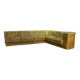 De Sede DS11 Olive Green Patched Leather Modular Sofa, 6 Elements. 1970s