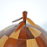 Coconut ice bucket in marquetry 1970