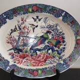 Ancien grand plat ovale en faïence japonaise 46cm