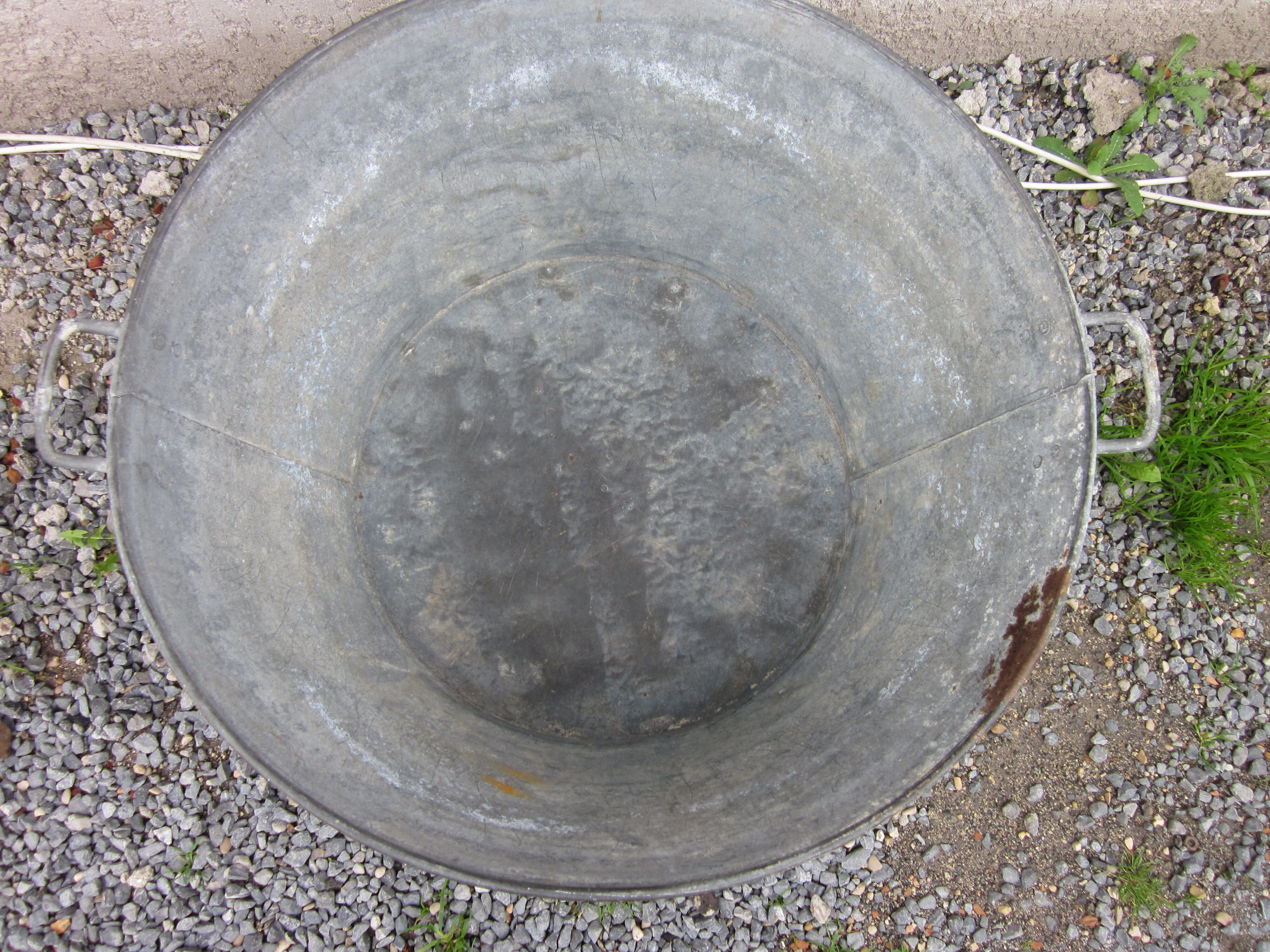Old zinc basin