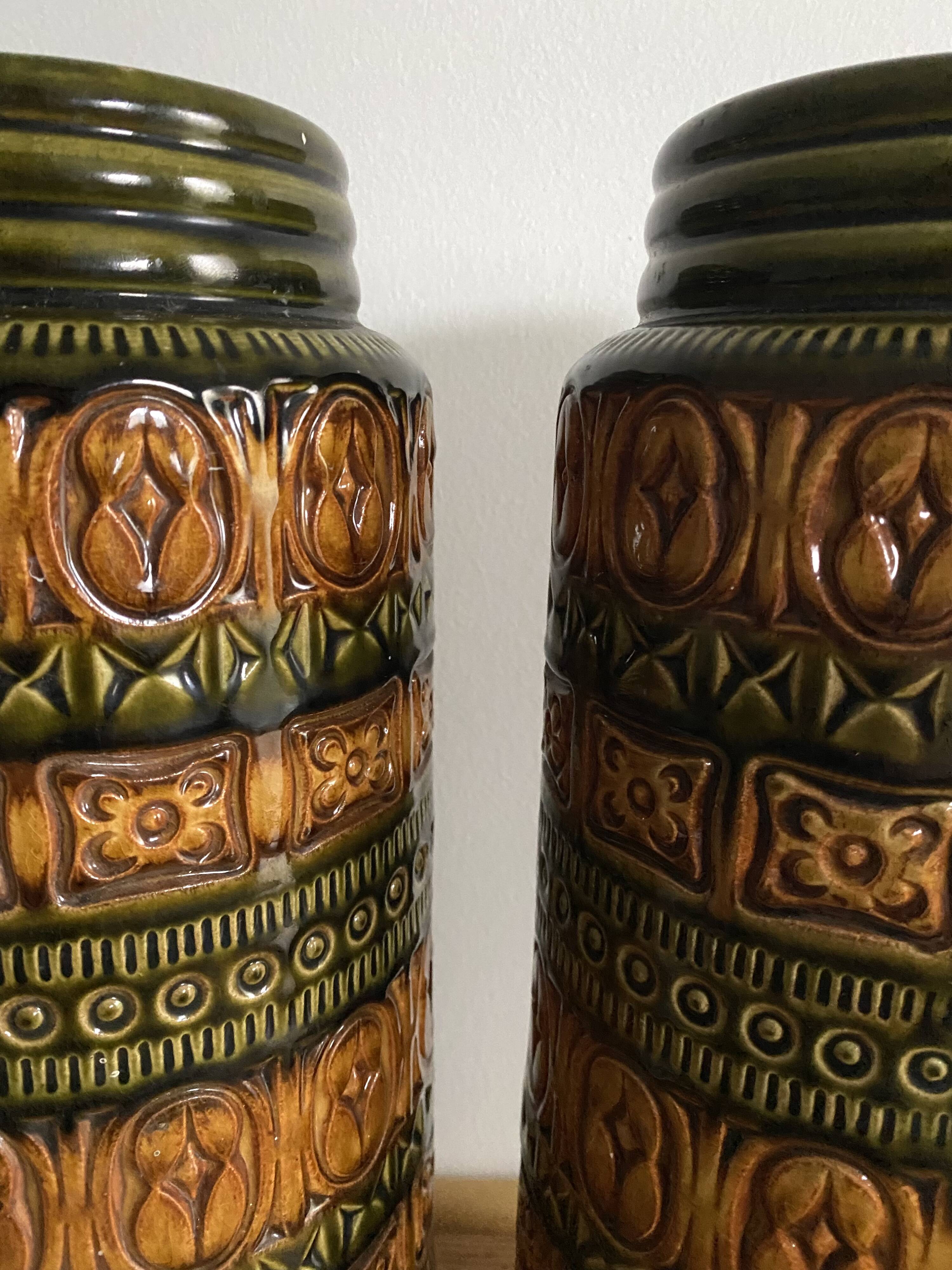 Pair of West Germany vases 40 cm, 1970s