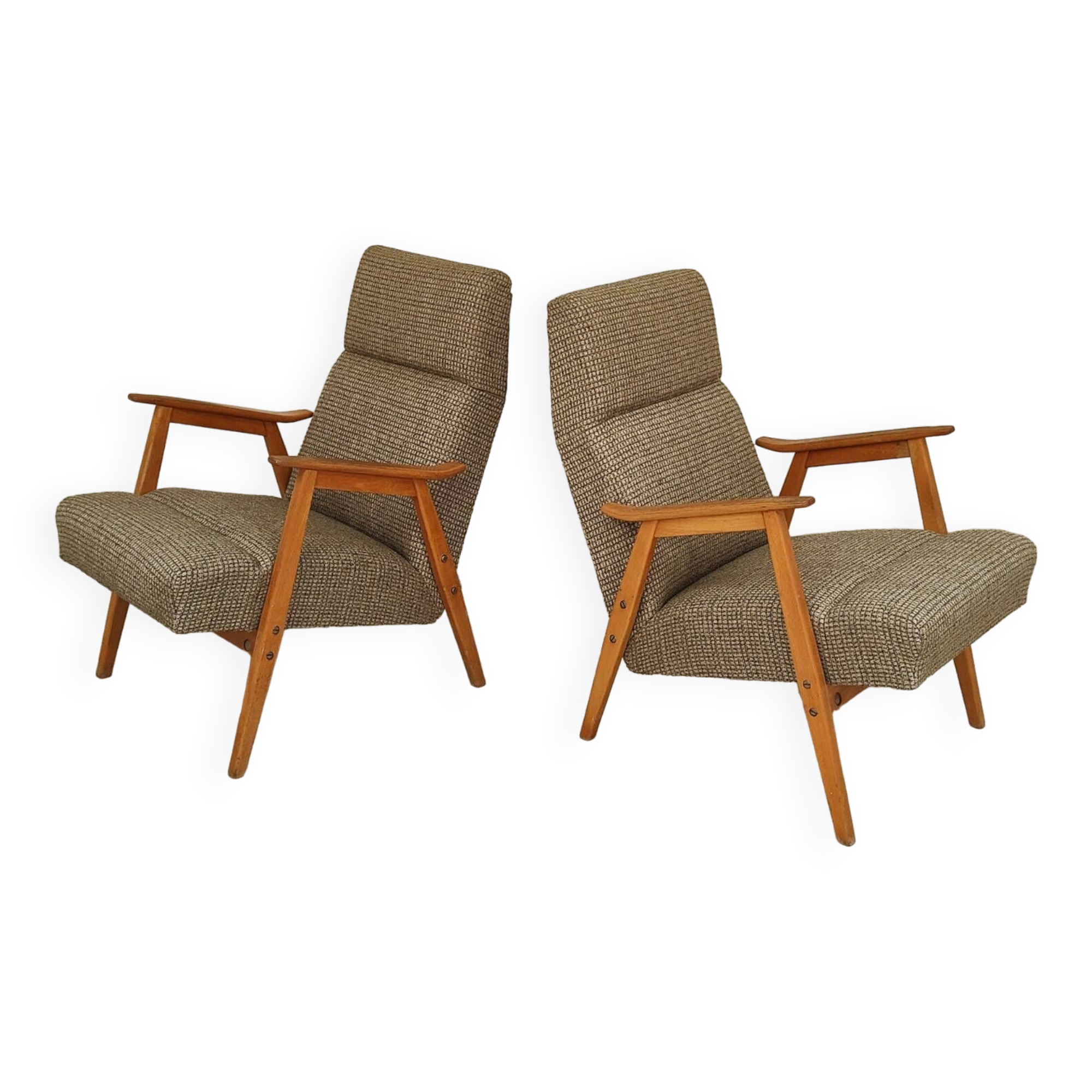 Pair of 6956 armchairs restored by Interier Praha, production 1965