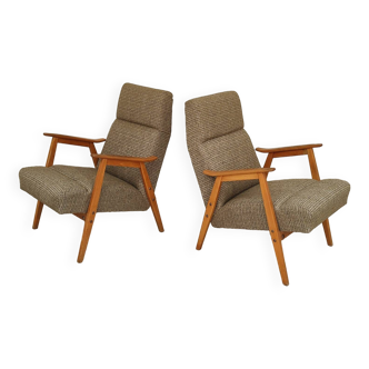 Pair of 6956 armchairs restored by Interier Praha, production 1965