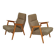 Paire de fauteuils 6956 restaurée  par Interier Praha , production 1965