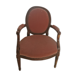 Pink velvet armchair