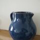 Ceramic pitcher – blue enamel signed J. Normand handmade