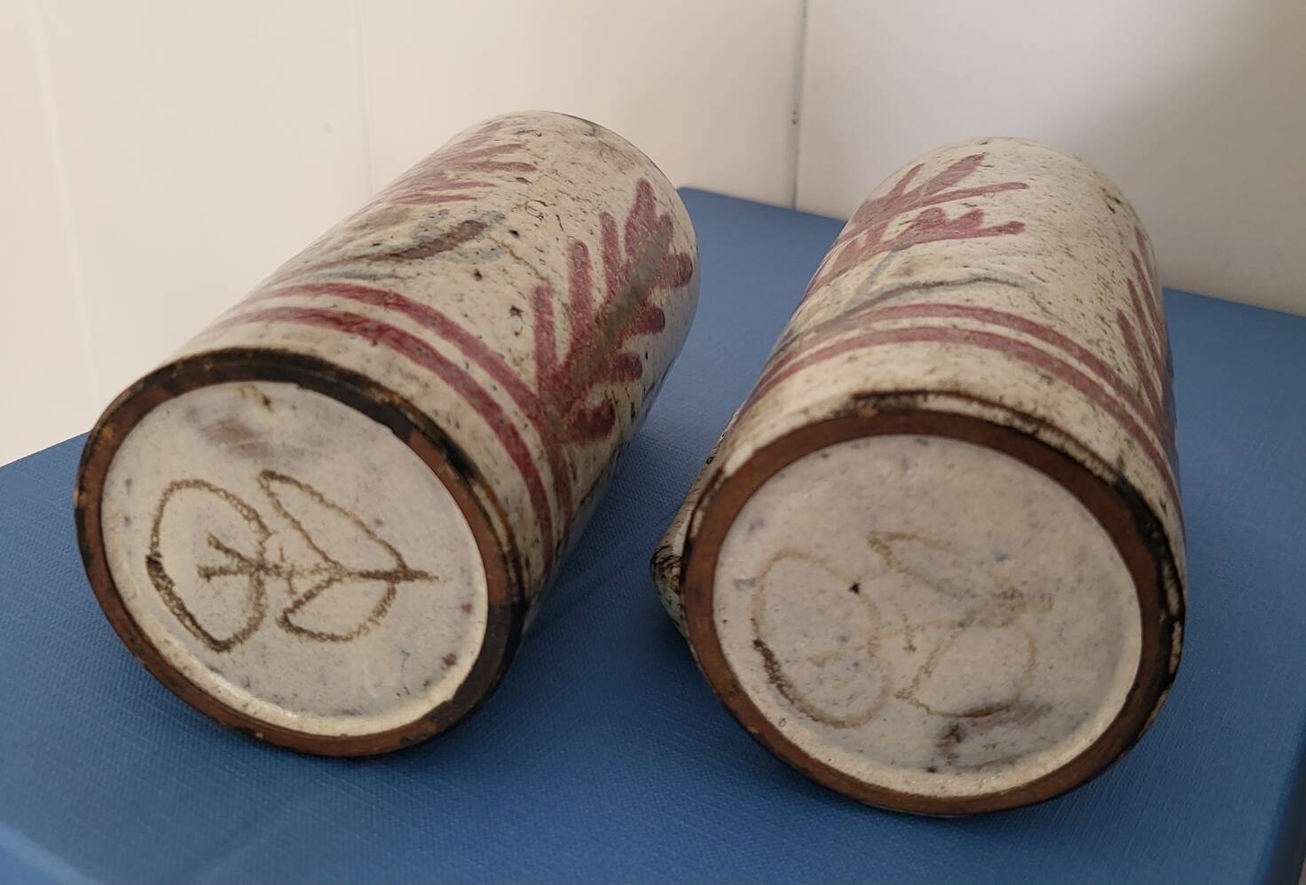 Pair of mugs Gustave Reynaud - 1950s/60s - ceramic Le Mûrier