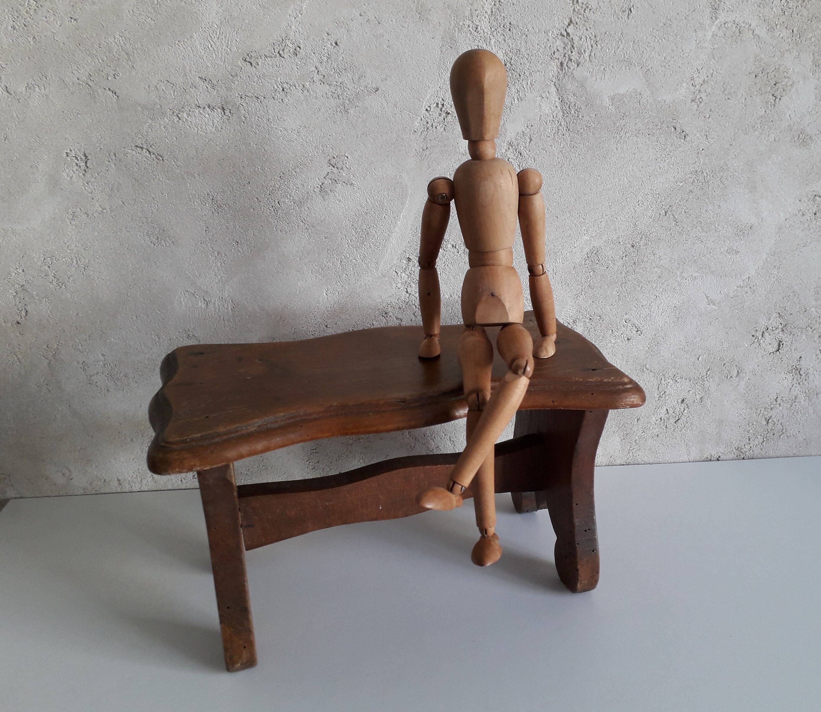 Old wooden stool or step