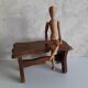 Old wooden stool or step