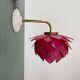 Vintage pink mother-of-pearl angled wall lamp