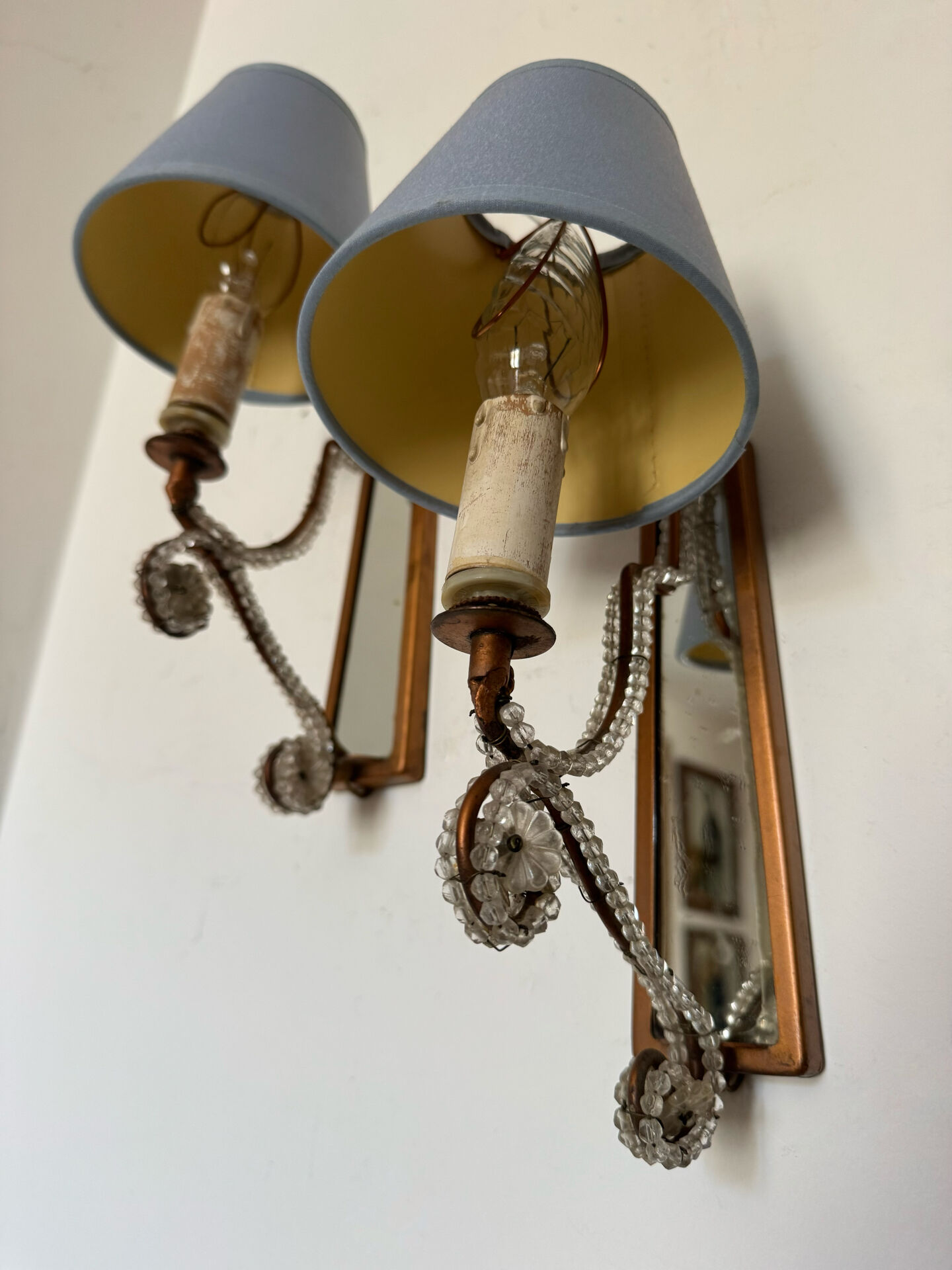 Vintage shabby chic wall lights
