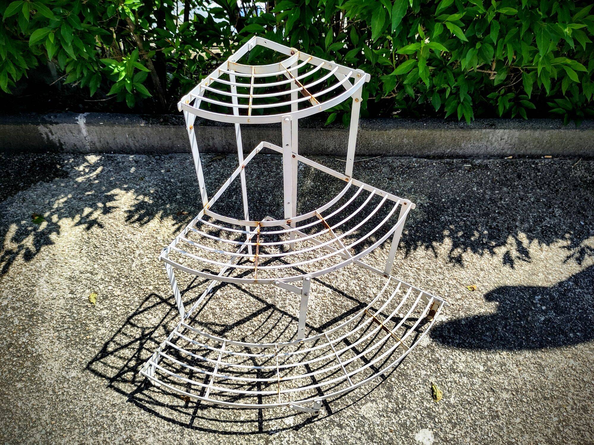 Old metal plant holder