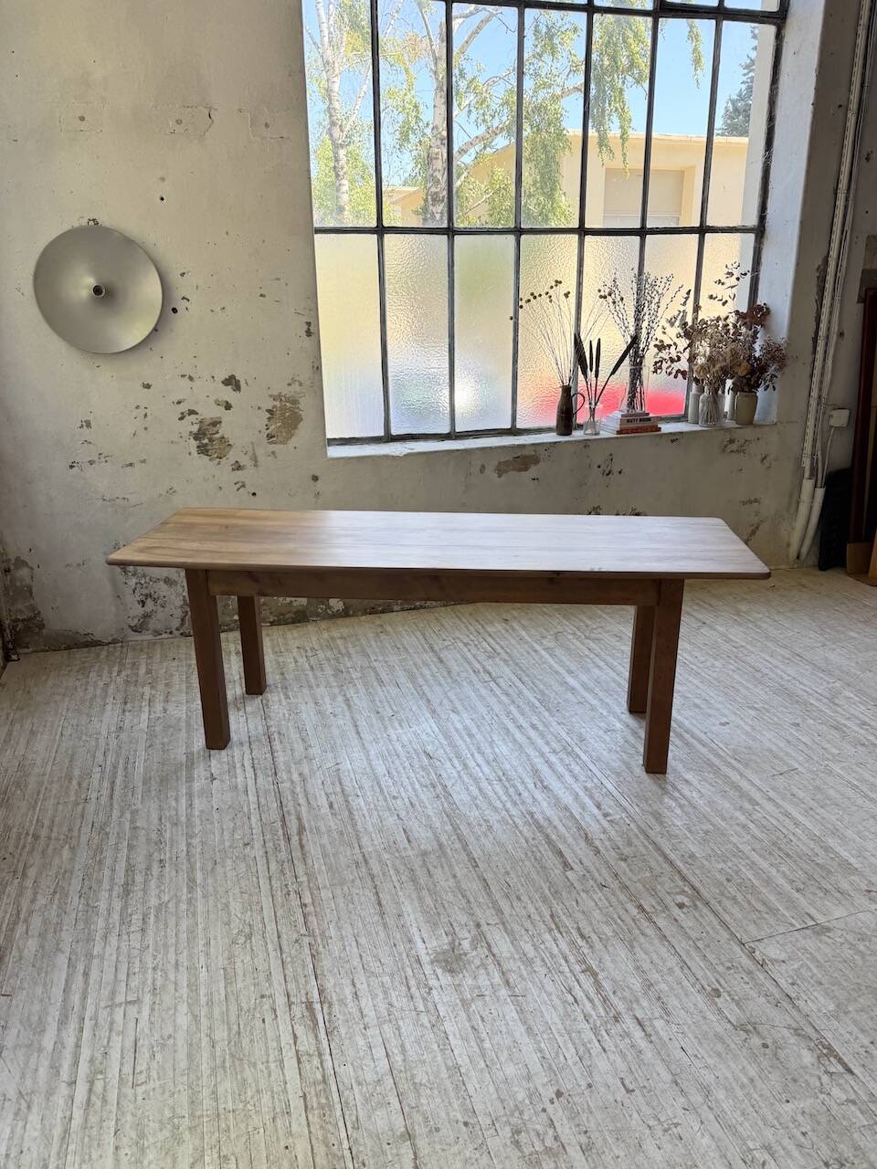 Walnut farmhouse table 2.10m from the 50s