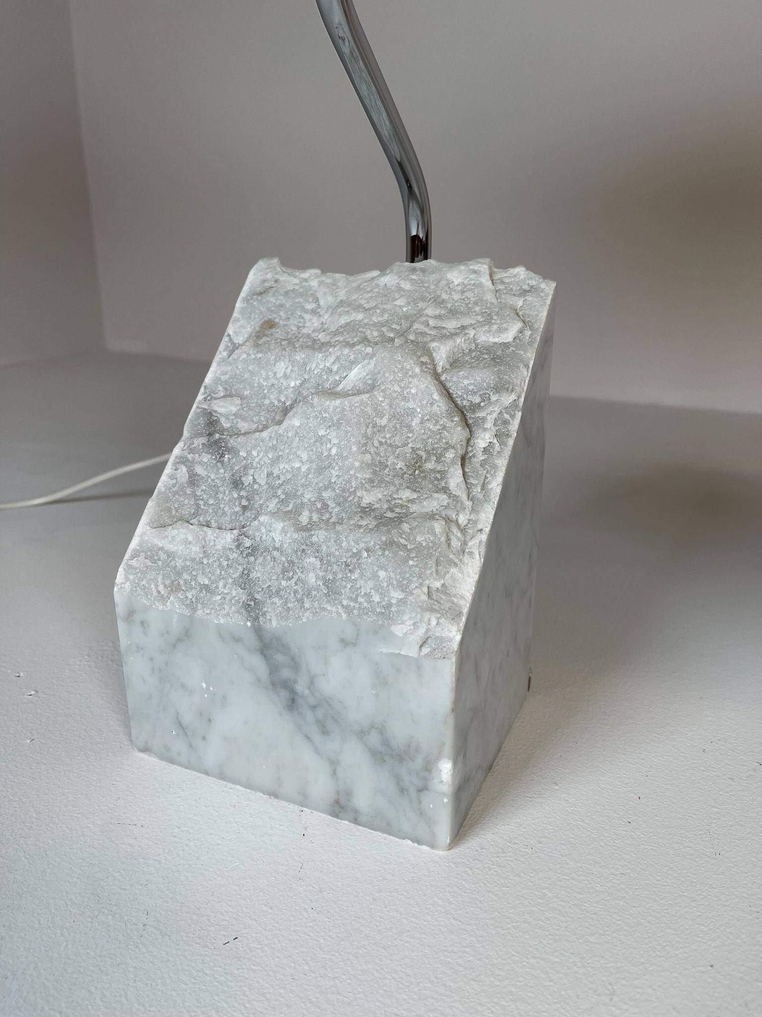 Paire de lampes de table en marbre et acier Bergboms du milieu du siècle, années 1970, Suède