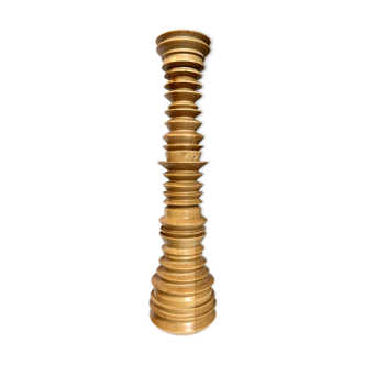 Turned wooden pepper mill