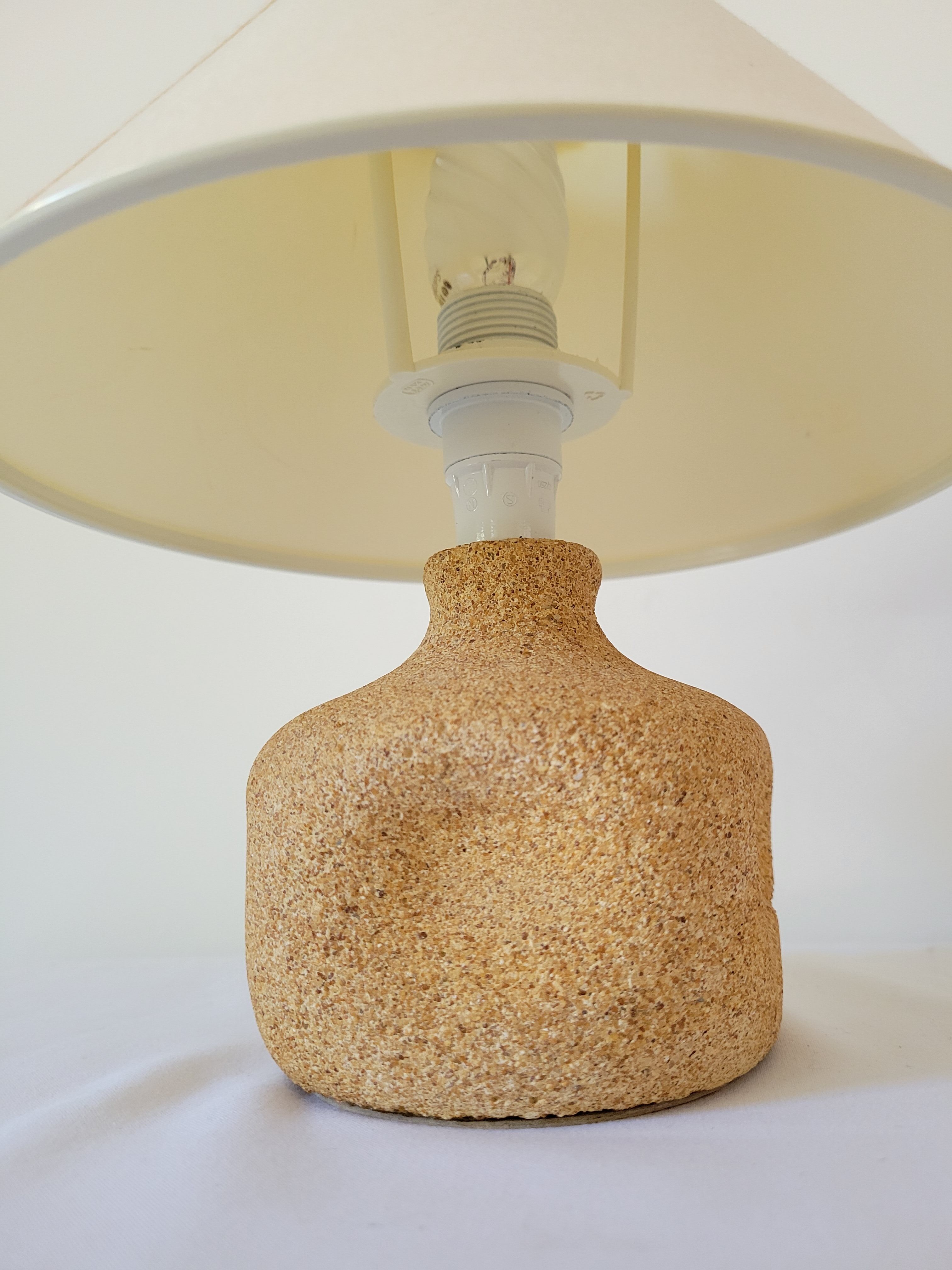 Reconstituted stone bedside lamp