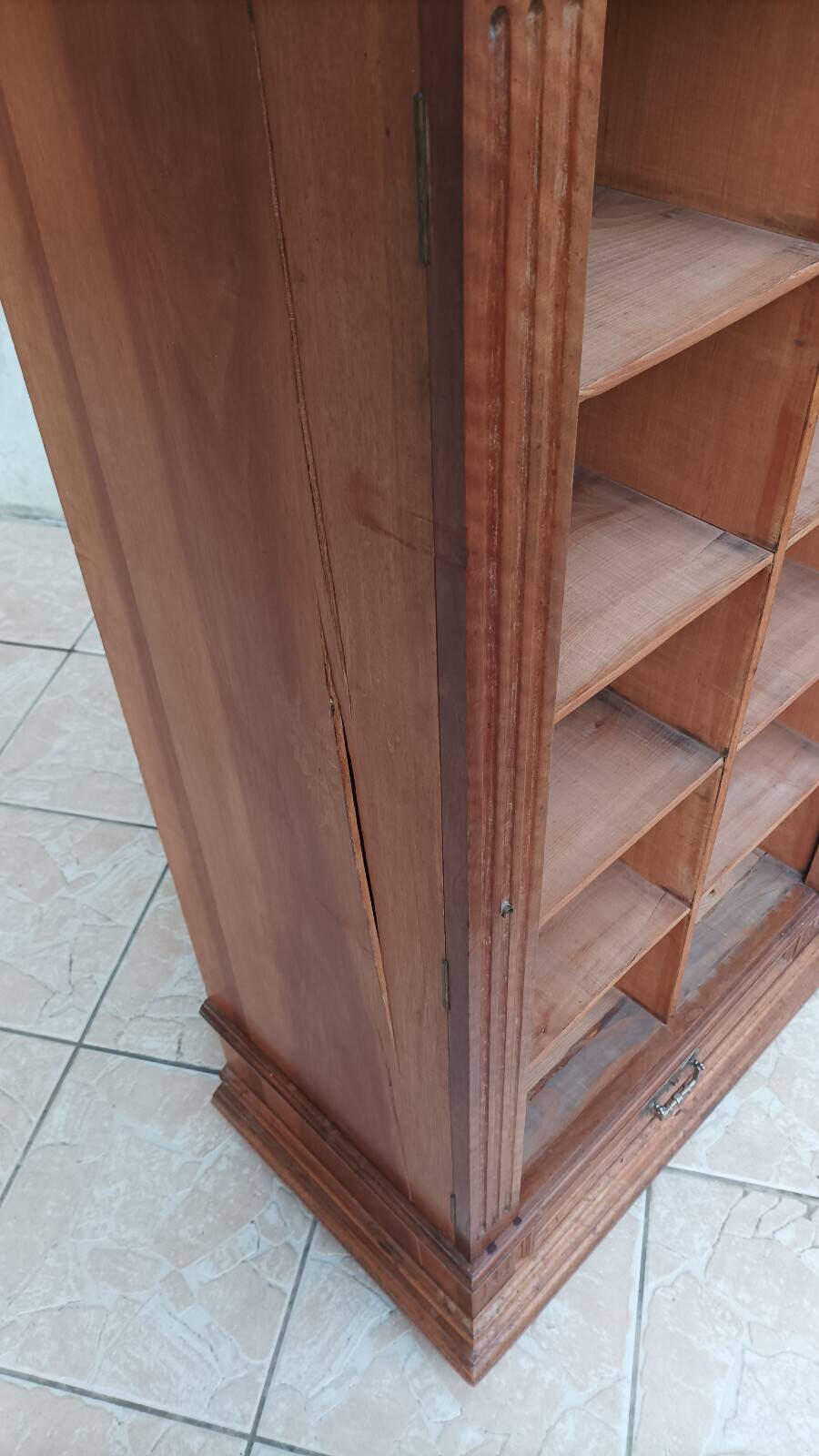 Walnut cabinet stamped BRUN.G.