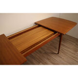Scandinavian expandable teak dining table circa 1960
