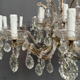 Hand-engraved solid crystal chandelier.