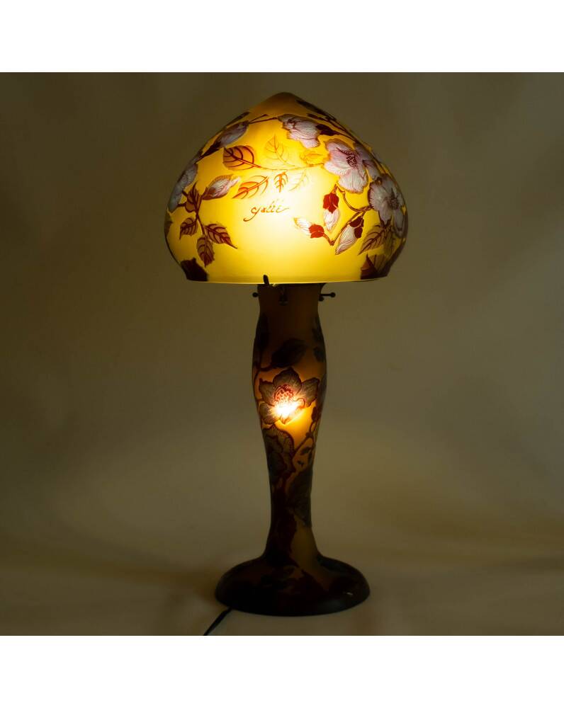 Large Mushroom Lamp in multilayer glass decorated