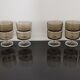 Set of 8 glasses of cavalier Luminarc smoked vintage 70'S champagne