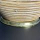 Large midcentury pencil reed rattan bamboo mushroom table lamp, 1970s